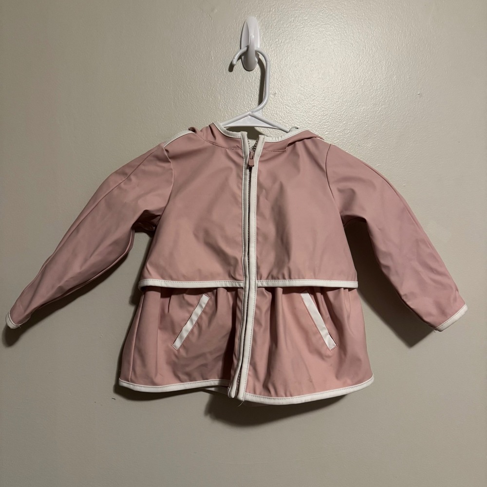 Cynthia Rowley Pink Raincoat Hood Pockets Toddler Girl's Outerwear Spring Cute